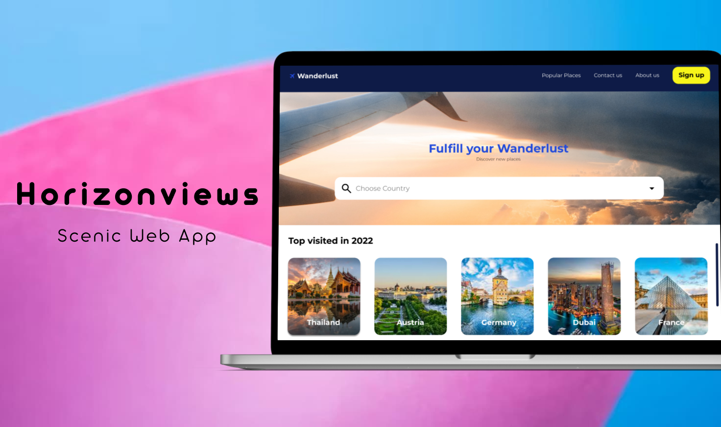 Product design for a traveling landscape app